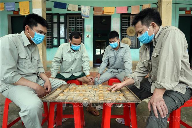 Hoạt động vui chơi, giải trí của các học viên tại cơ sở cai nghiện ma túy tỉnh Lạng Sơn. Ảnh: Anh Tuấn – TTXVN