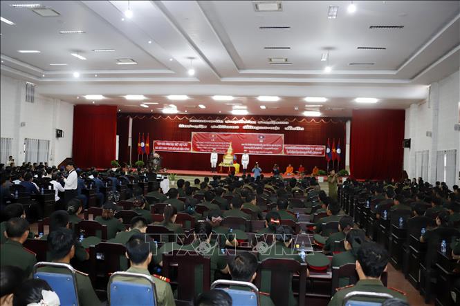 Trong ảnh: Quang cảnh buổi lễ. Ảnh: Phạm Kiên - Phóng viên TTXVN tại Lào