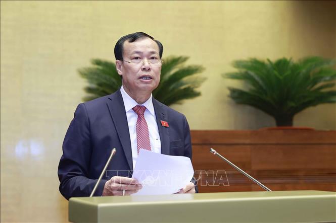 Chủ nhiệm Uỷ ban Quốc phòng - An ninh của Quốc hội  Lê Tấn Tới phát biểu. Ảnh: Doãn Tấn - TTXVN