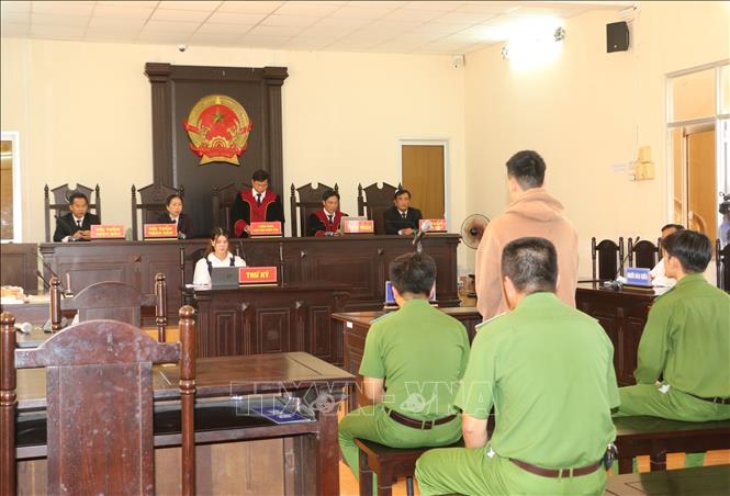 Trong ảnh: Quang cảnh phiên tòa. Ảnh: Tuấn Kiệt – TTXVN.
