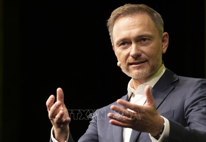 Bộ trưởng Tài chính Đức Christian Lindner phát biểu tại Stuttgart, ngày 6/1/2023. Ảnh: AFP/TTXVN