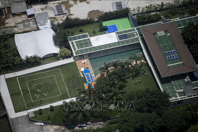 Quang cảnh dinh thự ven biển của cầu thủ bóng đá Neymar ở thị trấn Mangaratiba, bang Rio de Janeiro, Brazil, ngày 30/12/2020. Ảnh: AFP/TTXVN