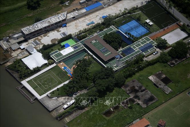 Quang cảnh dinh thự ven biển của cầu thủ bóng đá Neymar ở thị trấn Mangaratiba, bang Rio de Janeiro, Brazil, ngày 30/12/2020. Ảnh: AFP/TTXVN
