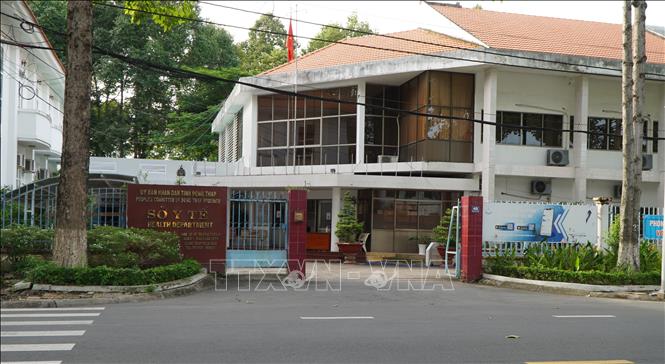 Trụ sở Sở Y tế tỉnh Đồng Tháp. Ảnh: Nhựt An - TTXVN