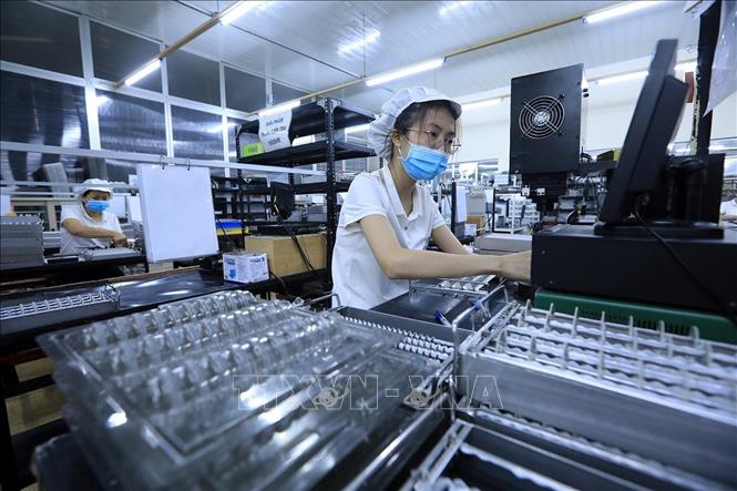 Tổng số vốn đầu tư của Công ty vào nhà máy sản xuất khoảng 11 triệu USD. Ảnh: Tuấn Anh - TTXVN
