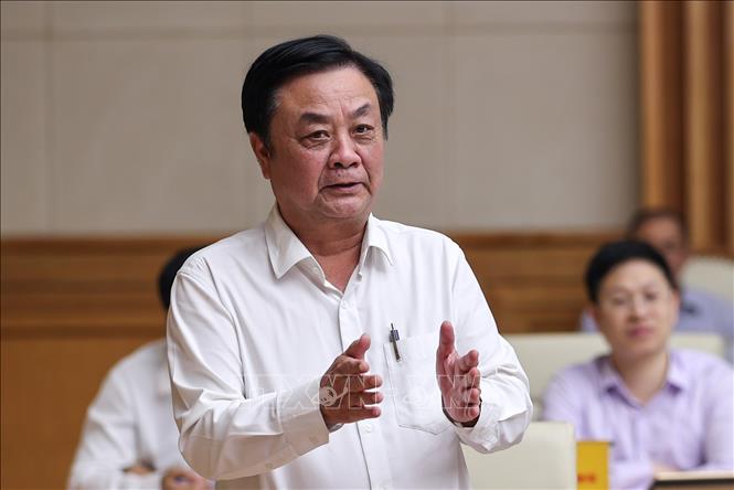 Bộ trưởng Bộ Nông nghiệp và Phát triển nông thôn Lê Minh Hoan phát biểu. Ảnh: Dương Giang-TTXVN