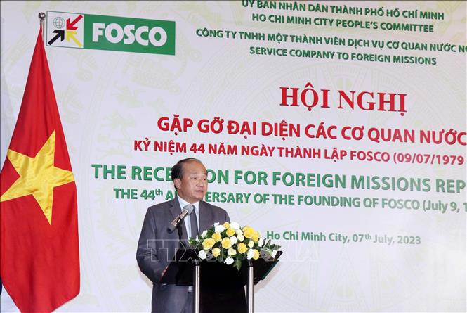 Ông Kho Ngee Seng Roy, Tổng Lãnh sự Cộng hòa Singapore tại Thành phố Hồ Chí Minh, Trưởng Đoàn Lãnh sự tại Thành phố Hồ Chí Minh phát biểu tại Hội nghị. Ảnh: Xuân Khu-TTXVN