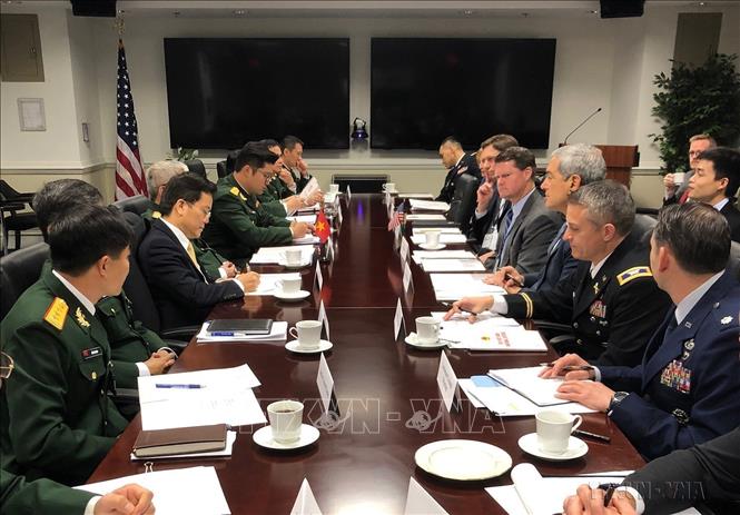 Đối thoại chính sách quốc phòng Việt Nam – Hoa Kỳ năm 2019 (Washington D.C, 11/12/2019). Ảnh: Đặng Huyền - TTXVN