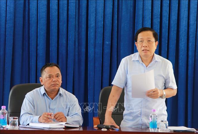 Trong ảnh: Ông Hà Quốc Trị, Phó Bí thư Tỉnh ủy Khánh Hòa phát biểu kết luận hội nghị. Ảnh: Phan Sáu - TTXVN