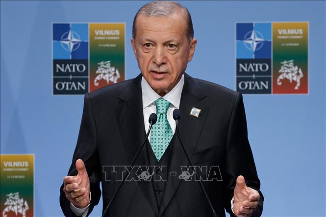 Ngày 10/7/2023, Tổng Thư ký Tổ chức Hiệp ước Bắc Đại Tây Dương (NATO) Jens Stoltenberg cho biết Tổng thống Thổ Nhĩ Kỳ Recep Tayyip Erdogan (ảnh) đã chấp thuận trình đơn xin gia nhập NATO của Thụy Điển lên Quốc hội nước này để thông qua. Ông Stoltenberg nhấn mạnh: 