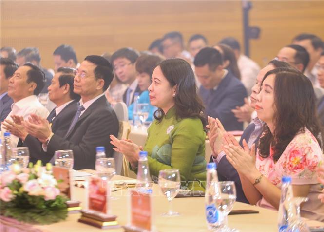 Phó Chủ tịch nước Võ Thị Ánh Xuân và các đại biểu tại Lễ kỷ niệm. Ảnh: Tuấn Đức - TTXVN