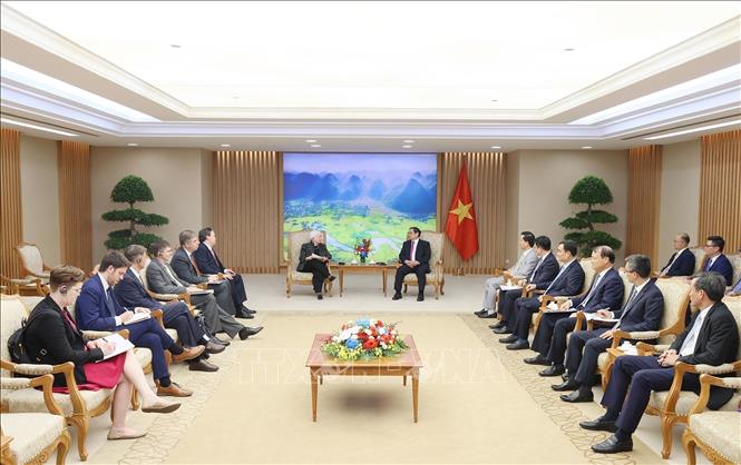 Prime Minister Pham Minh Chinh receives US Treasury Secretary Janet Yellen. VNA Photo: Dương Giang