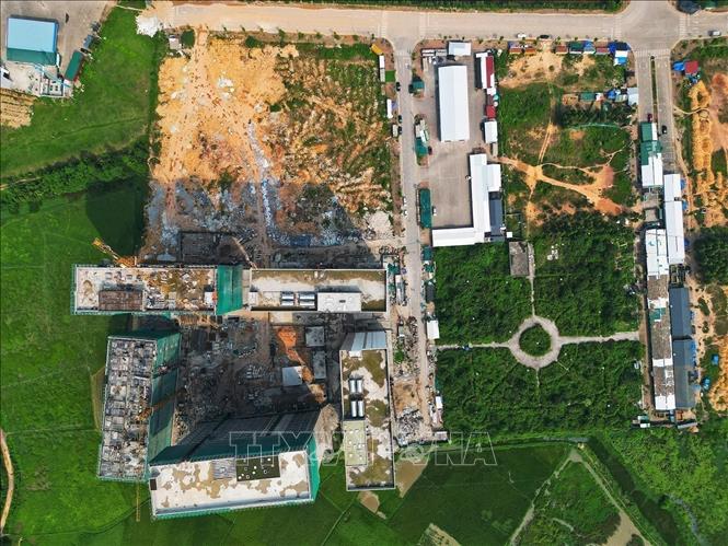 A number of social housing projects are underway in the northern province of Bac Giang. VNA Photo: Tuấn Anh