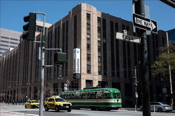 Trụ sở Twitter tại San Francisco, California, Mỹ. Ảnh: AFP/TTXVN