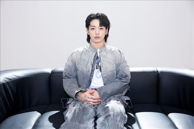 Thành viên Jungkook của nhóm nhạc Hàn Quốc BTS. Ảnh: Yonhap/TTXVN