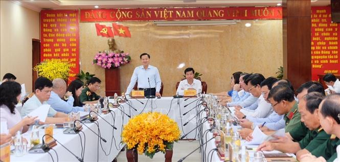 Phó Thủ tướng Lê Minh Khái phát biểu tại buổi làm việc với lãnh đạo tỉnh Bình Phước. Ảnh: Sỹ Tuyên – TTXVN