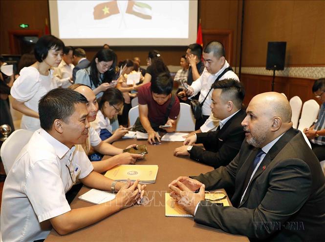 Diễn đàn Doanh nghiệp Việt Nam - UAE thu hút sự tham gia của đại diện hàng trăm doanh nghiệp hai nước (Hà Nội, 5/6/2023). Ảnh: Trần Việt – TTXVN