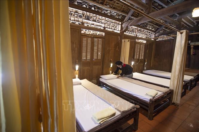 Trong ảnh: Không gian lưu trú tại Homestay Xuân Lan tại bản Sưng (Đà Bắc, Hòa Bình). Ảnh: Trọng Đạt - TTXVN