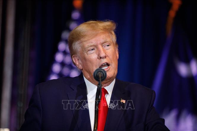 Cựu Tổng thống Mỹ Donald Trump phát biểu tại chiến dịch vận động tranh cử ở Columbia, Nam Carolina, ngày 28/1/2023. Ảnh: AFP/TTXVN