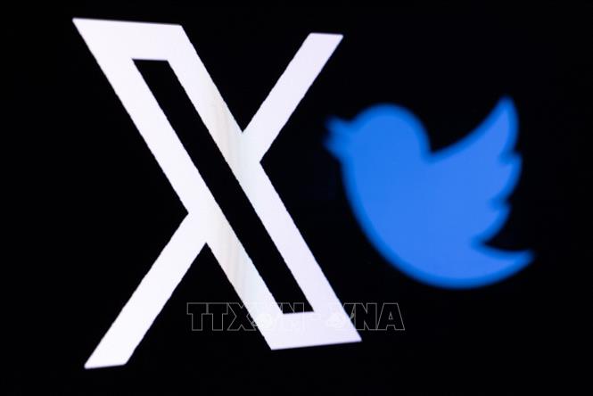  Biểu tượng mạng  xã hội X (trước đây là Twitter). Ảnh: AFP/TTXVN