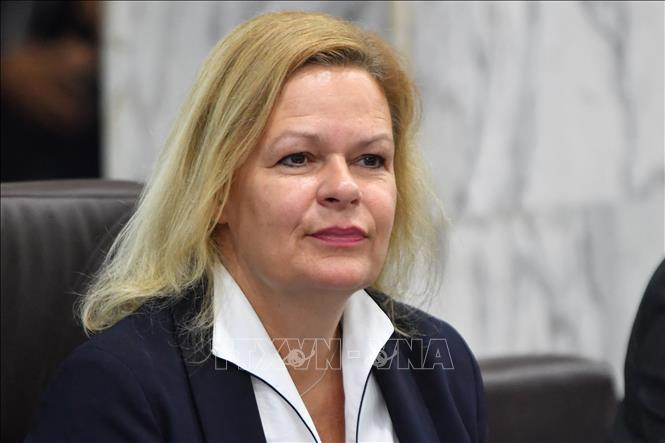Bộ trưởng Nội vụ Đức Nancy Faeser tại cuộc họp ở Tunis, Tunisia ngày 19/6/2023. Ảnh: AFP/TTXVN