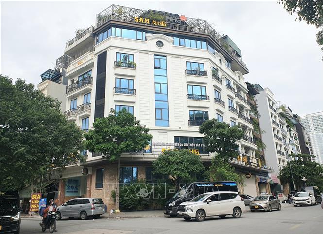 Trong ảnh: Trụ sở Công ty Cổ phần Tập đoàn Mỹ Hạnh tại 39 Nguyễn Quốc Trị, phường Trung Hoà, quận Cầu Giấy, thành phố Hà Nội. Ảnh: Nguyễn Thắng - TTXVN