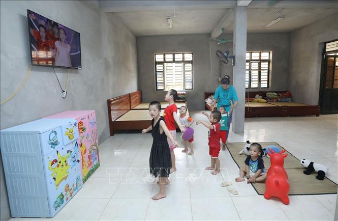 Trong ảnh: Trẻ em được quản lý, chăm sóc, nuôi dưỡng tốt tại Cơ sở. Ảnh: Anh Tuấn – TTXVN