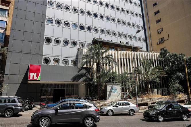 Trụ sở kênh truyền hình quốc gia Tele Liban ở Beirut ngày 11/8/2023. Ảnh: AFP/TTXVN