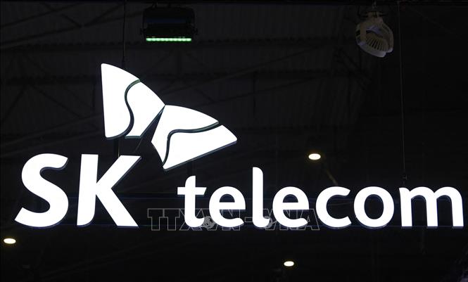 Biểu tượng của SK Telecom, nhà mạng không dây lớn nhất Hàn Quốc. Ảnh: AFP/TTXVN