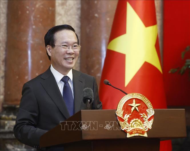 Chủ tịch nước Võ Văn Thưởng phát biểu. Ảnh: Thống Nhất – TTXVN
