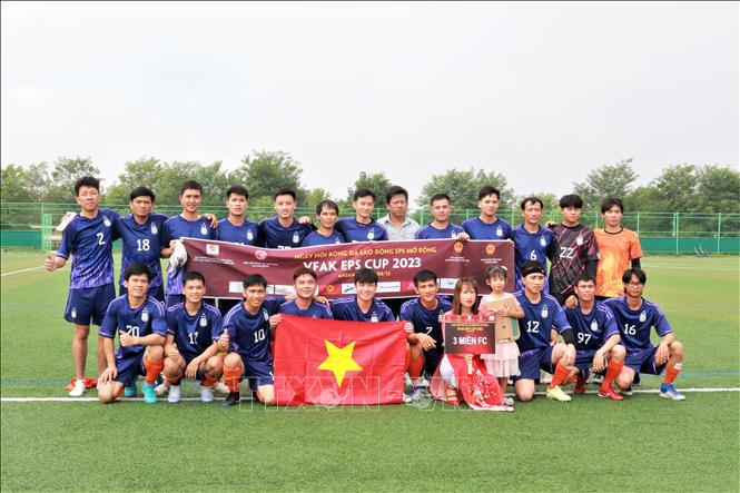 Đội bóng 3 miền FC - Gwangju khu vực Gyeonggi.Ảnh: Khánh Vân - TTXVN tại Seoul