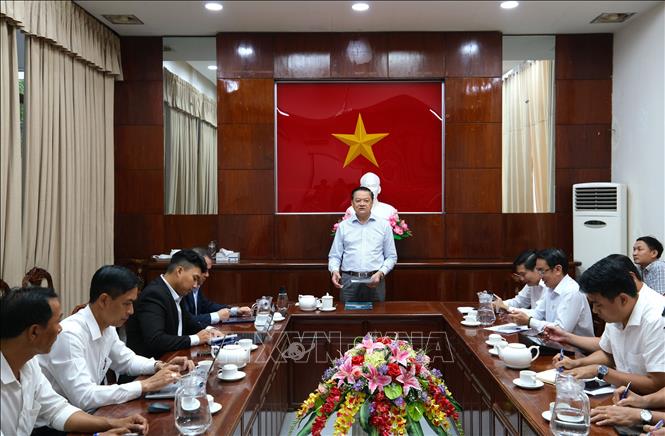 Quang cảnh buổi làm việc. Ảnh: Thanh Liêm - TTXVN