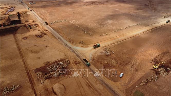 The ground leveling for Long Thanh Airport is basically completed. Photo by courtesy/VNA