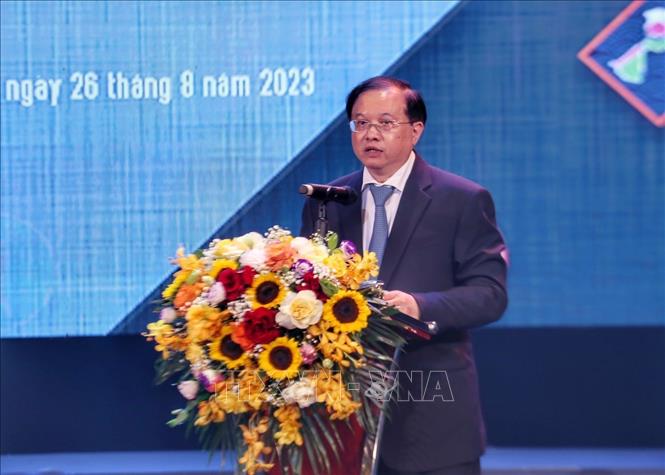 Thứ trưởng Bộ Văn hoá, Thể thao và Du lịch Tạ Quang Đông phát biểu. Ảnh: Tuấn Đức - TTXVN