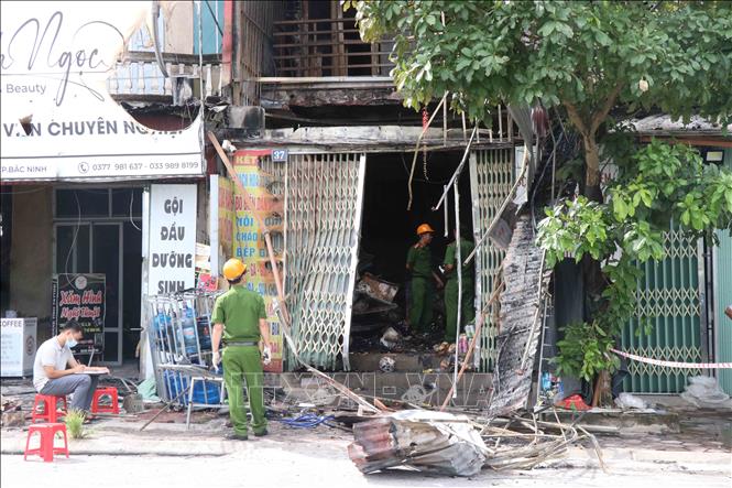 Hiện trường vụ cháy. Ảnh: Thái Hùng- TTXVN
