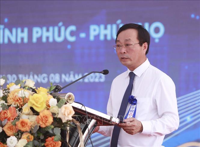 Chủ tịch UBND tỉnh Phú Thọ Bùi Văn Quang phát biểu tại buổi lễ. Ảnh: Hoàng Hùng -TTXVN 
 

