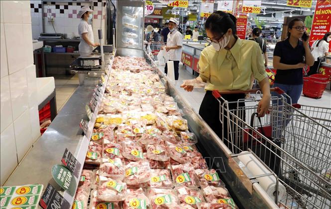 Người dân mua sắm tại Siêu thị Big C Thăng Long, Hà Nội. Ảnh: Trần Việt - TTXVN