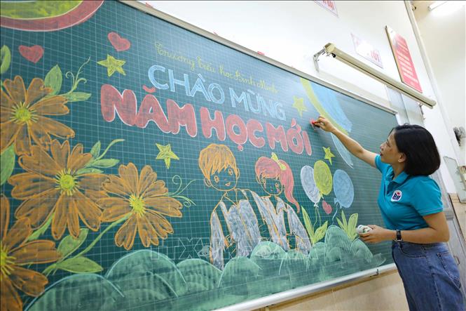 Năm học mới 2023 - 2024, Trường Tiểu học Bình Minh (Hà Nội) đón 2 lớp 1 thuộc khối giáo dục đặc biệt. Ảnh: Thanh Tùng - TTXVN