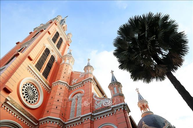 Tan Dinh church is nearly 150 years old with its Romanesque architecture style. VNA Photo: Hồng Đạt