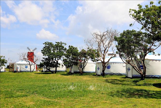 Khu nghỉ cho khách du lịch trong Mian Farm giống một chiếc lều trại trên miền thảo nguyên Mông Cổ.
Ảnh: Hồng Đạt - TTXVN
