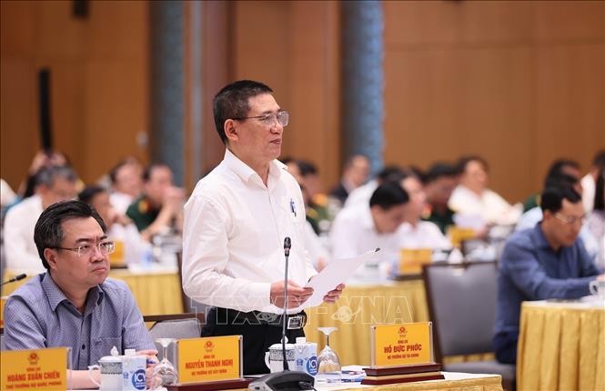 Finance Minister Ho Duc Phoc speaks at the meeting. VNA Photo: Dương Giang