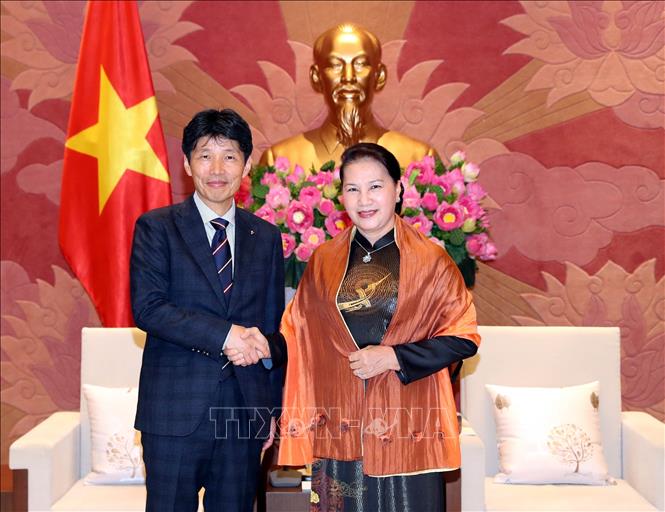 Chủ tịch Quốc hội Nguyễn Thị Kim Ngân tiếp Thống đốc tỉnh Gunma Yamamoto Ichita thăm và làm việc tại Việt Nam (2019). Ảnh: Trọng Đức - TTXVN