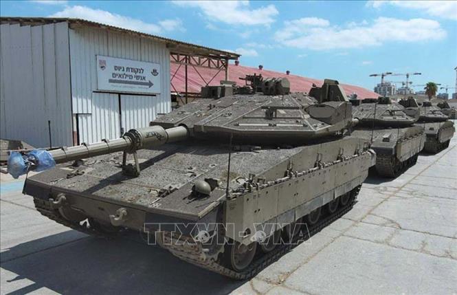 Xe tăng chiến đấu thế hệ mới Barak của Israel, ngày 19/9/2023. Ảnh: Bộ Quốc phòng Israel/ TTXVN