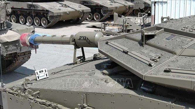 Xe tăng chiến đấu Barak của Israel, ngày 19/9/2023. Ảnh: Bộ Quốc phòng Israel/ TTXVN