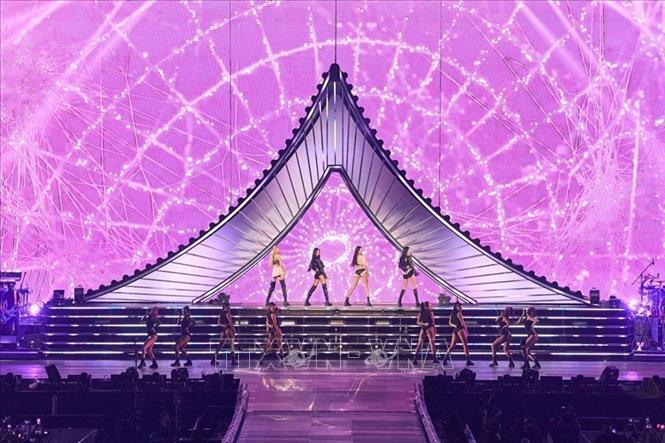 Các cô gái BlackPink biểu diễn tại Seoul, Hàn Quốc, ngày 17/9/2023. Ảnh: YONHAP/TTXVN