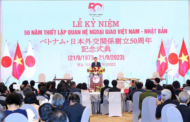 Nguyên Ủy viên Bộ Chính trị, nguyên Bí Thư Trung ương Đảng, nguyên Trưởng ban Ban Tổ chức Trung ương, Chủ tịch Hội hữu nghị Việt Nam - Nhật Bản Tô Huy Rứa phát biểu. Ảnh: An Đăng - TTXVN