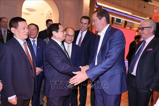Prime Minister Pham Minh Chinh visits the New York Stock Exchange. VNA Photo: Dương Giang 

