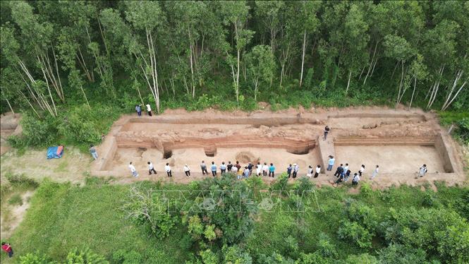 The archaeological excavation in Go Cat hamlet, Phuoc Thuan commune, Xuyen Moc district. VNA Photo: Huỳnh Sơn