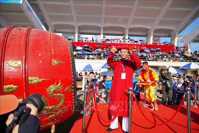 Khai mạc Lễ hội chọi Trâu Đồ Sơn năm 2023. Ảnh: TTXVN phát