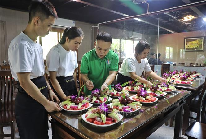 Một buổi thực hành tại cơ sở. Ảnh: Danh Lam -TTXVN